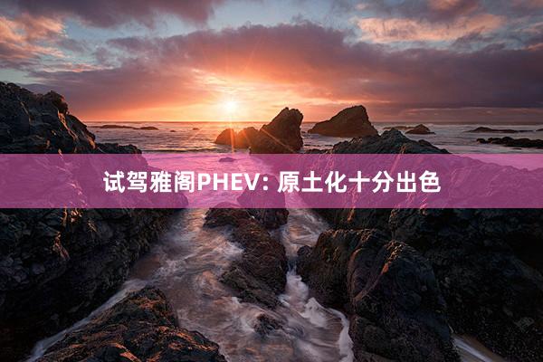 试驾雅阁PHEV: 原土化十分出色